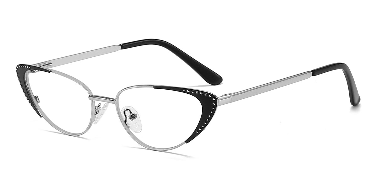 Black - Cat eye Glasses - Malya