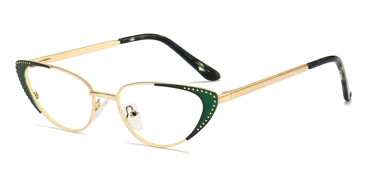 Green - Cat eye Glasses - Malya