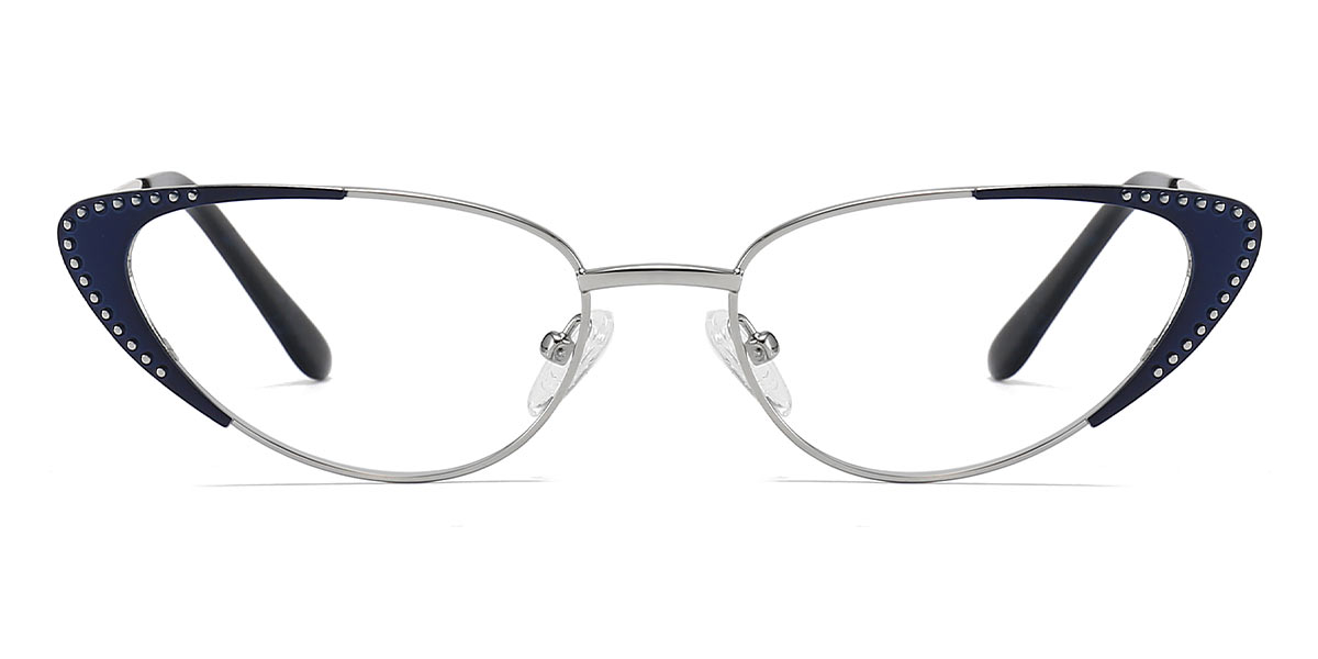 Blue - Cat eye Glasses - Malya