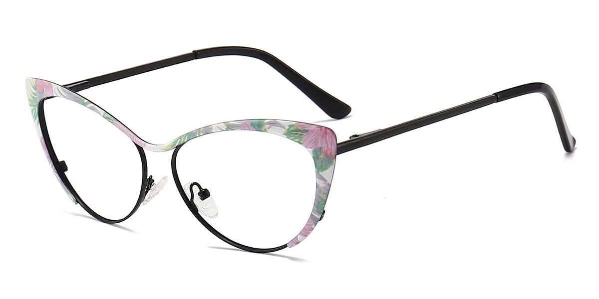 Floral - Cat eye Glasses - Lata