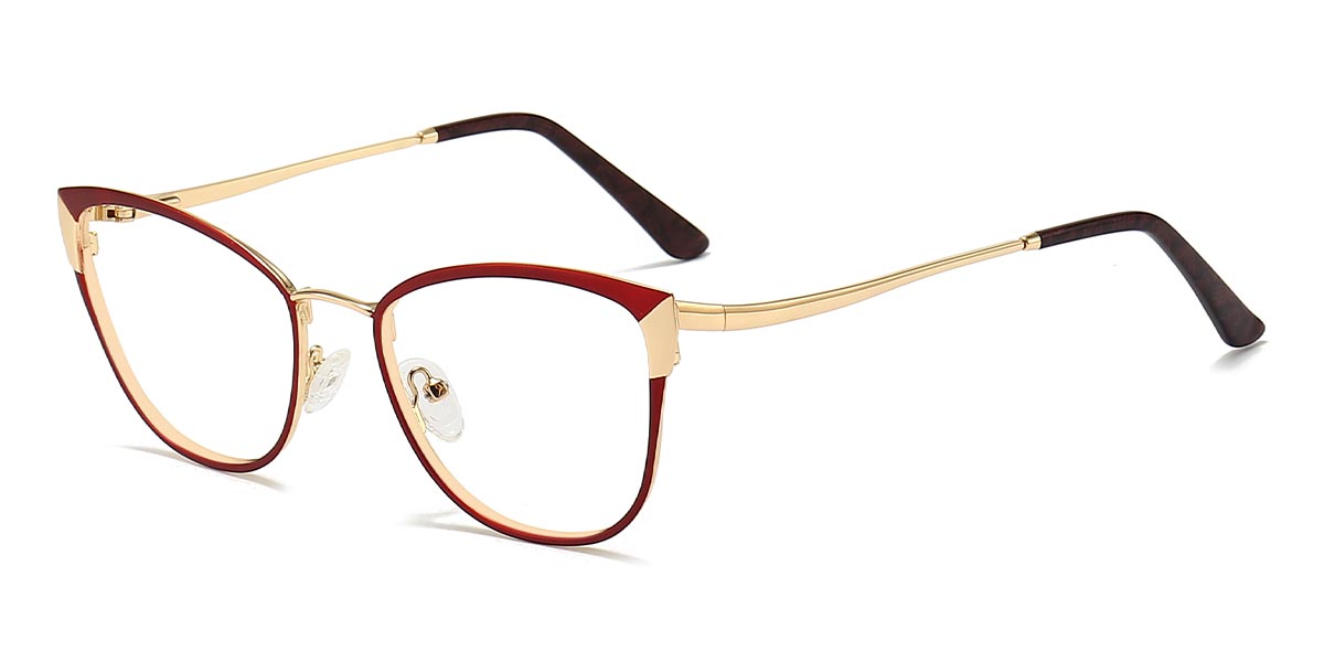 Red - Cat eye Glasses - Manna