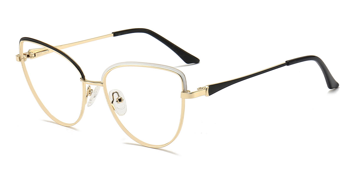 Black White - Cat eye Glasses - Koey