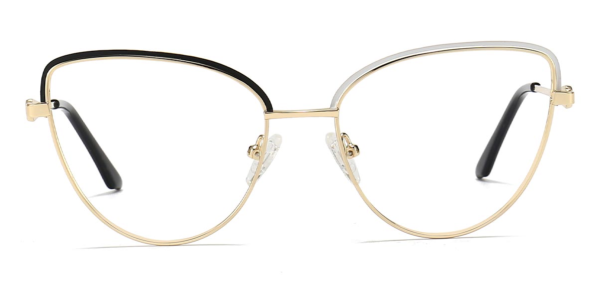 Black White - Cat eye Glasses - Koey