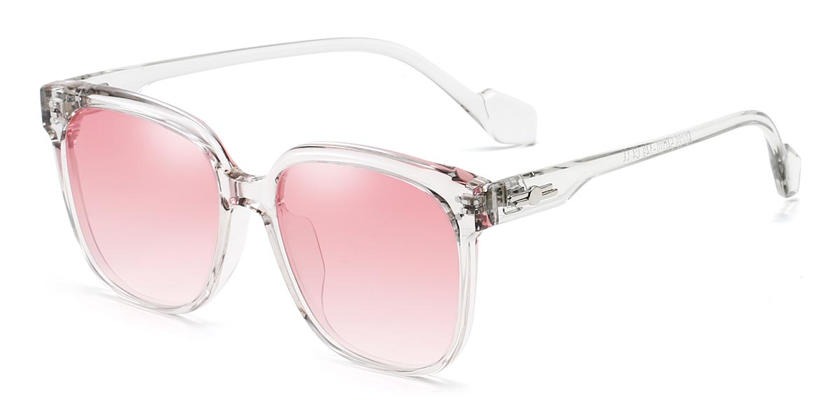Transparent Gradual Pink - Square Sunglasses - Krue