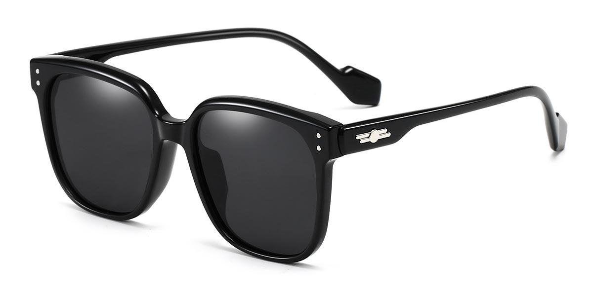 Black Grey Krue - Square Sunglasses