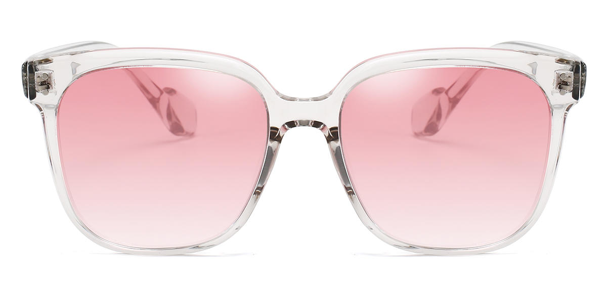 Clear Gradual Pink Krue - Square Sunglasses