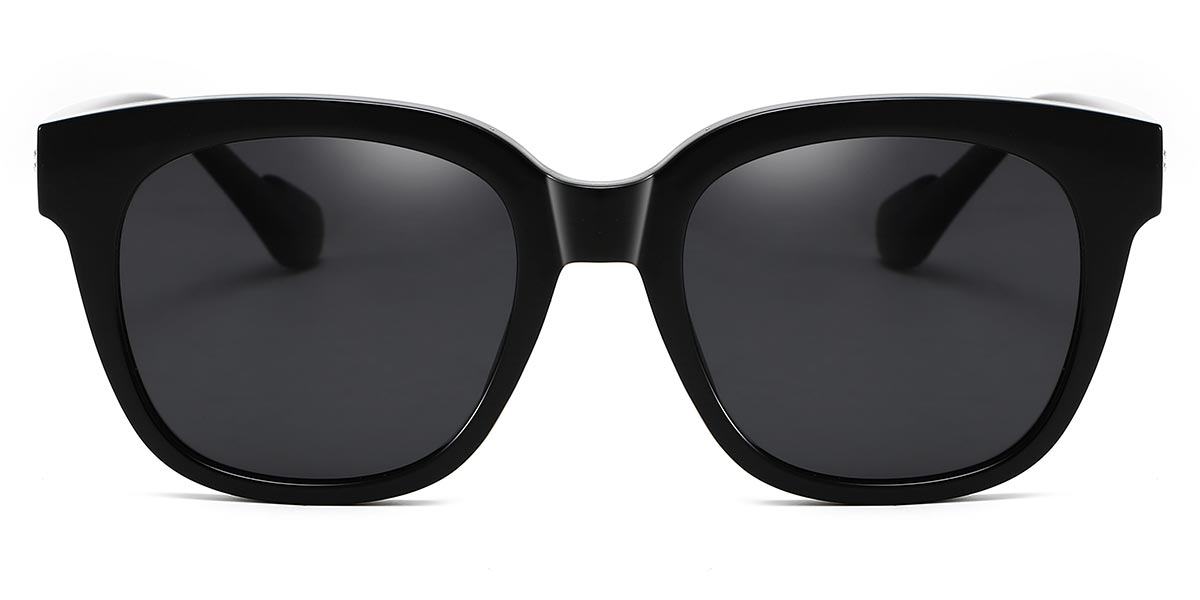 Black Grey - Square Sunglasses - Lamb