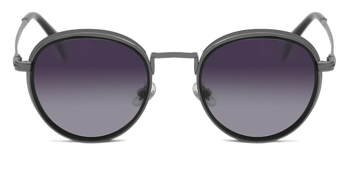 Grey Gradual Grey - Oval Sunglasses - Everie
