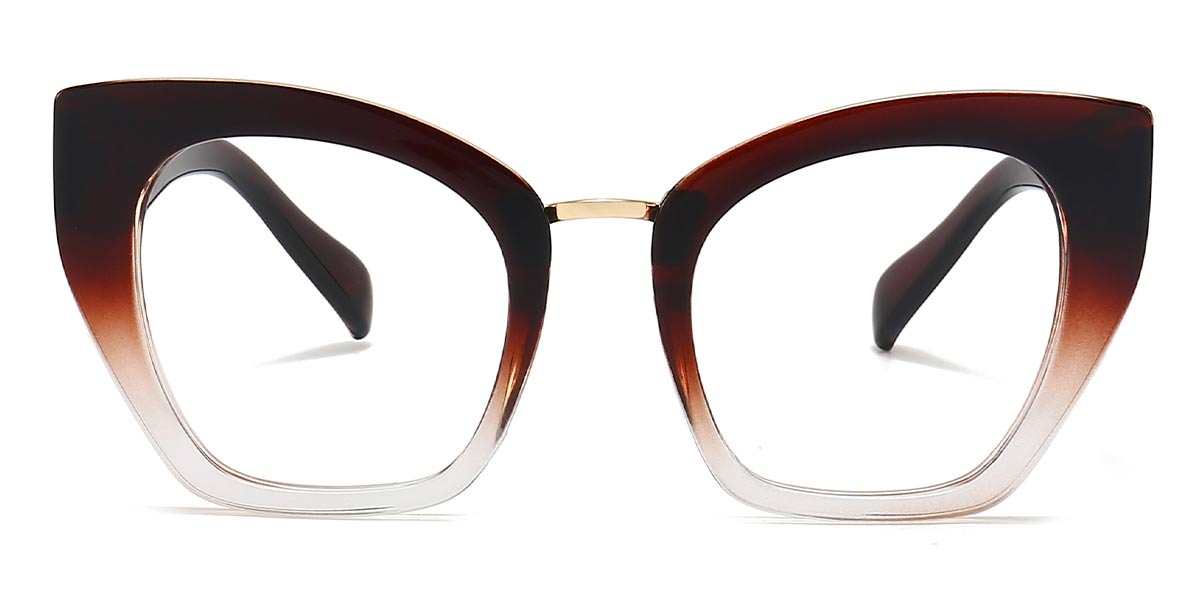Tawny Clear - Cat eye Glasses - Matty