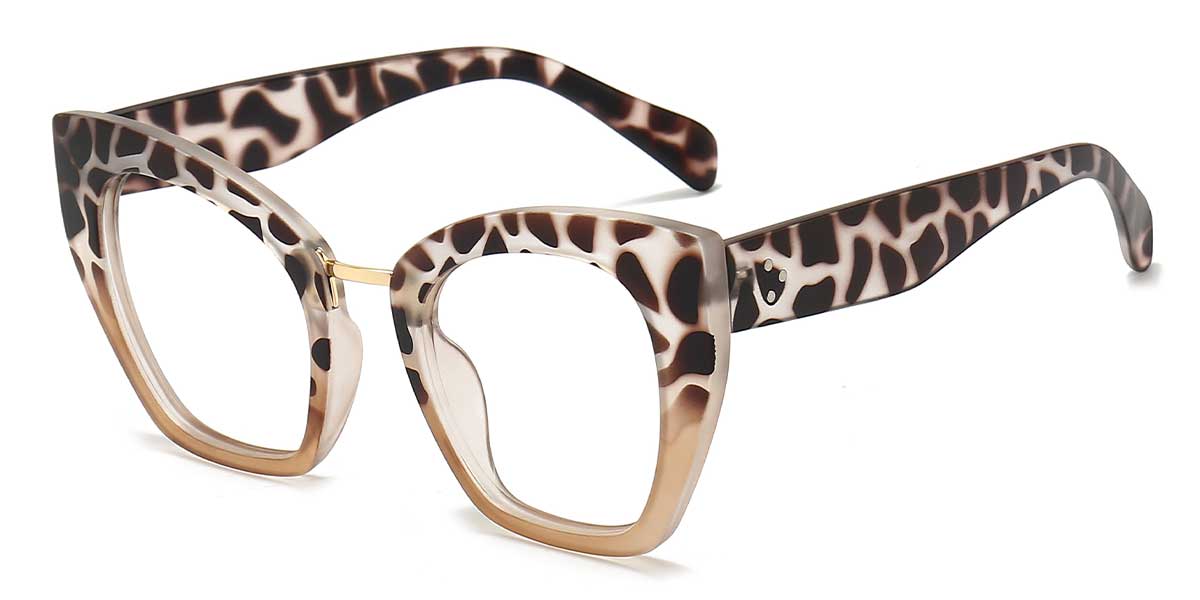 Khaki Tortoiseshell - Cat eye Glasses - Matty