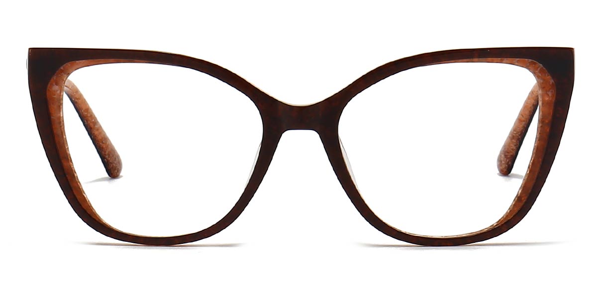 Brown - Cat eye Glasses - Rey