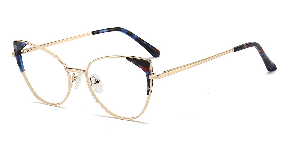 Blue Tortoiseshell - Cat eye Glasses - Aleah