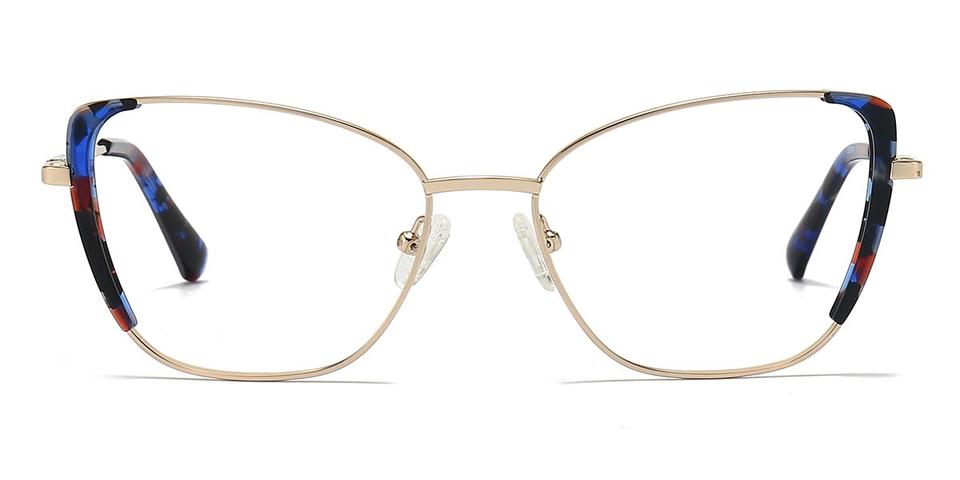 Gold Blue Tortoiseshell Danica - Cat Eye Glasses