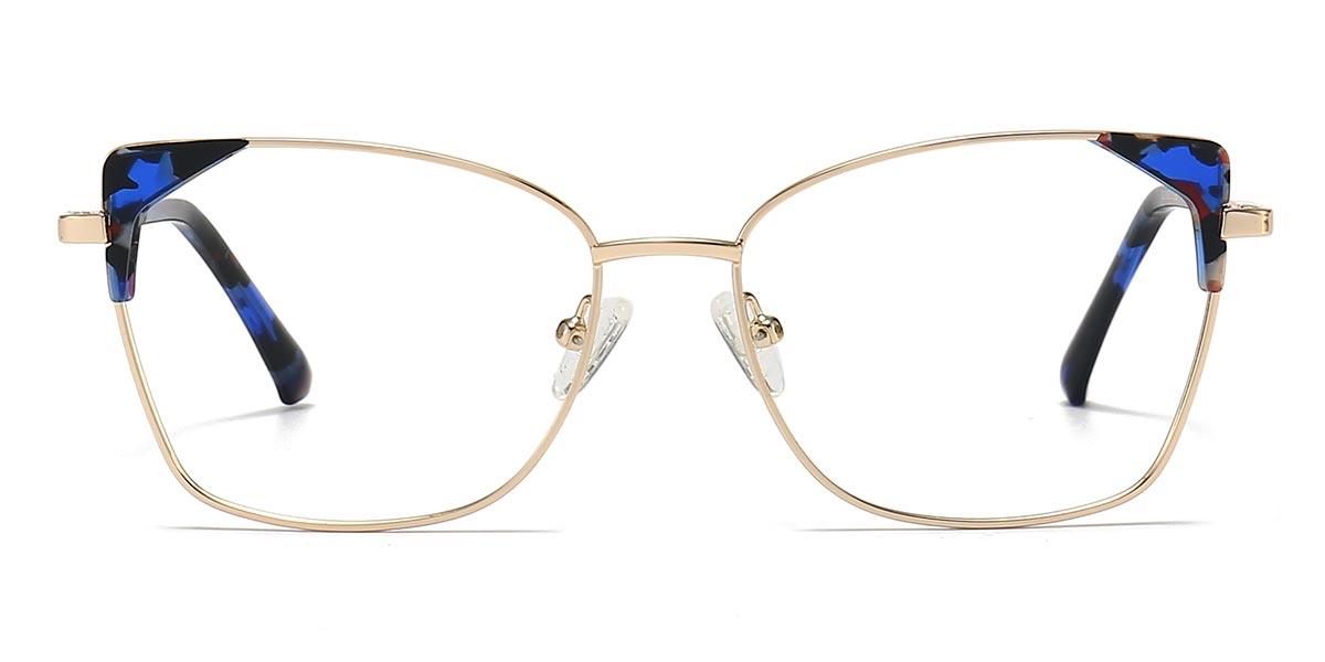 Gold Blue Tortoiseshell Kiera - Cat Eye Glasses