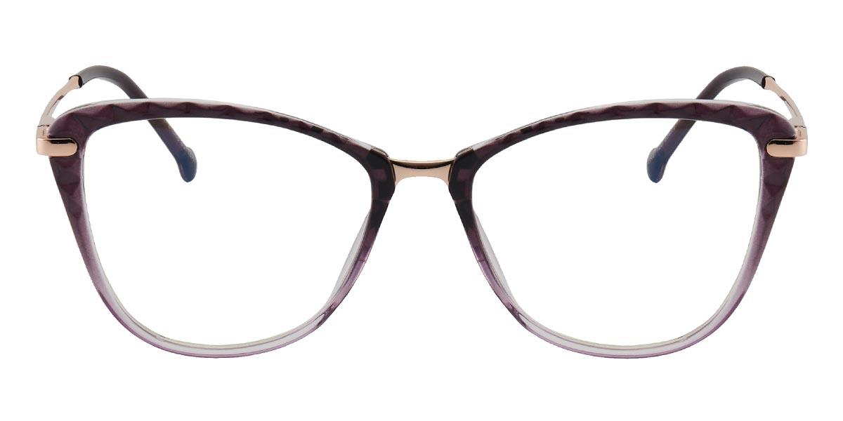 Gradient Purple Bori - Oval Glasses
