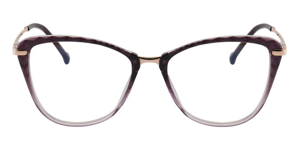 Gradient Purple Bori - Oval Glasses