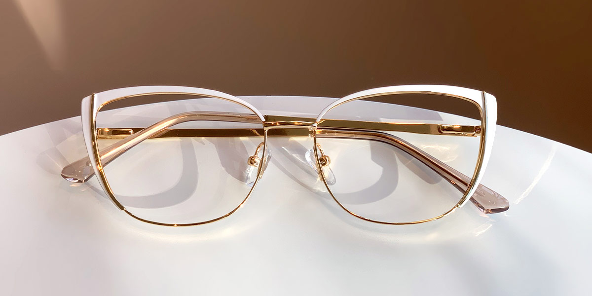 White Emery - Cat eye Glasses