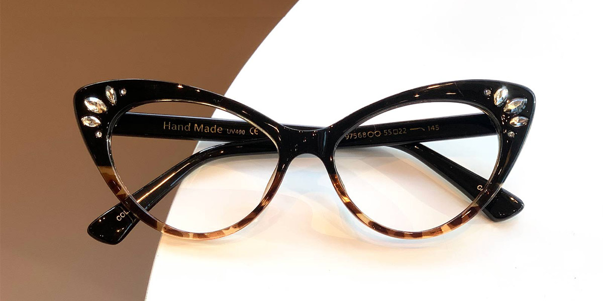 Black Tortoiseshell - Cat eye Glasses - Nicole