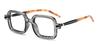 Clear Grey Ezma - Rectangle Glasses