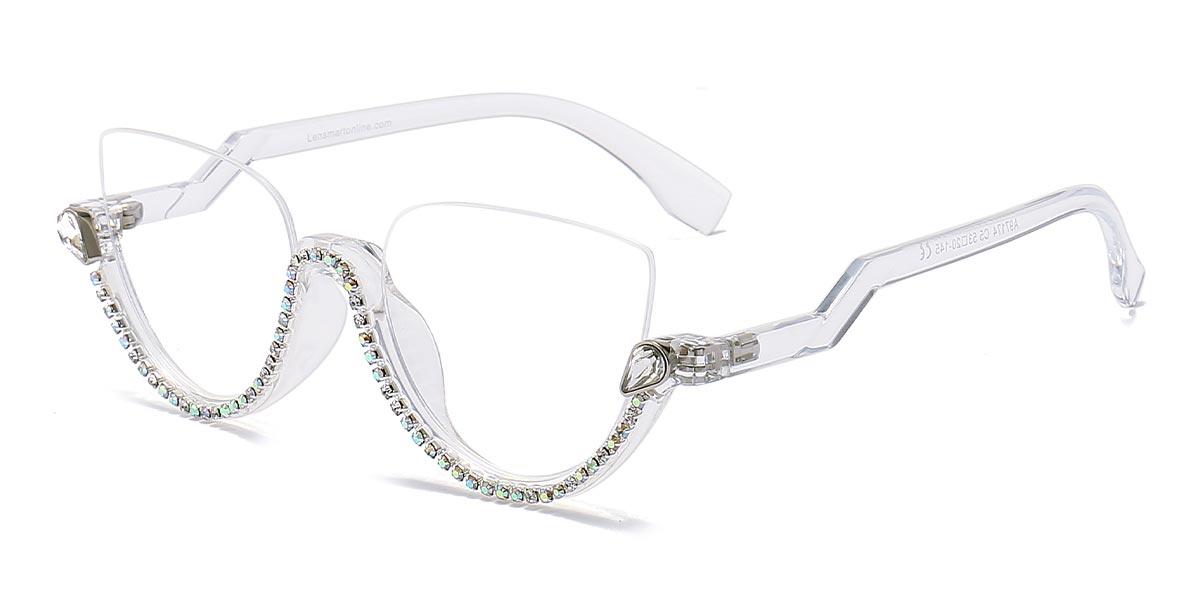 Clear AB Drill Behati - Cat Eye Glasses