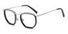 Black Silver Tone - Oval Glasses