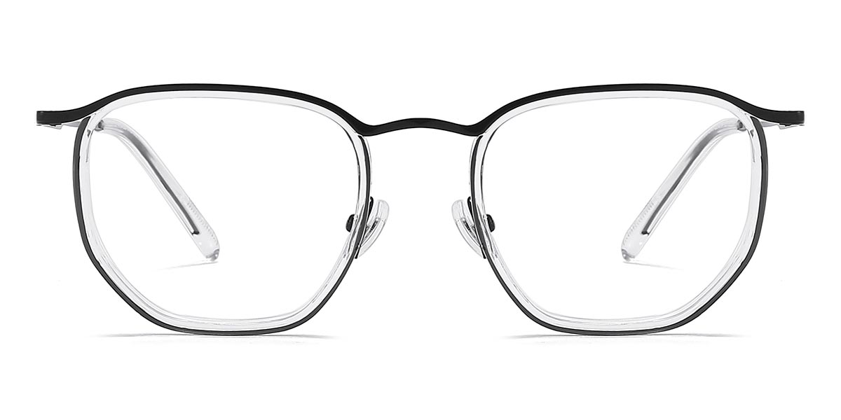 Black Clear - Oval Glasses - Tone