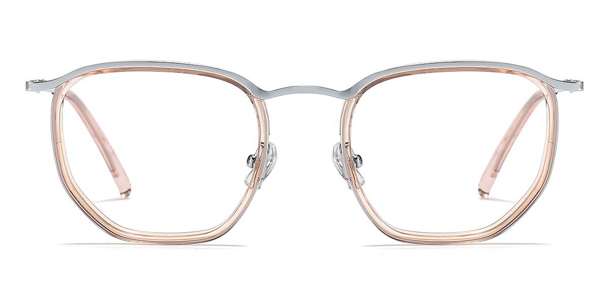Silver Pink Tone - Oval Glasses
