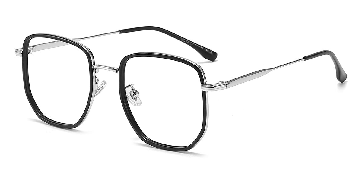 Black - Square Glasses - Nyne