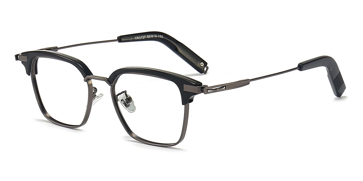 Black - Rectangle Glasses - Olalla