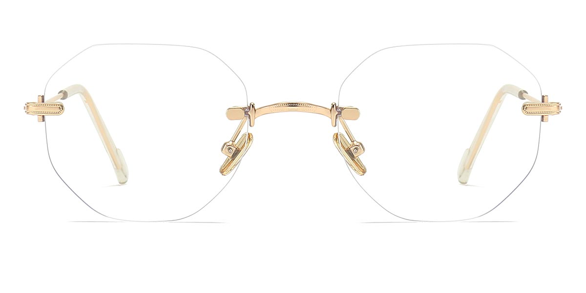 Gold - Oval Glasses - Pacie