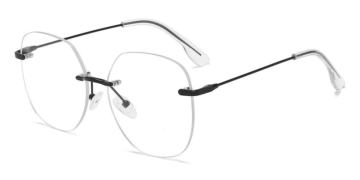 Black - Oval Glasses - Kila