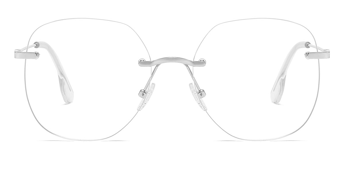 Silver - Oval Glasses - Kila