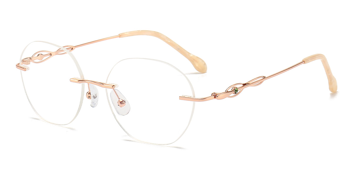 Rose Gold - Oval Glasses - Paje