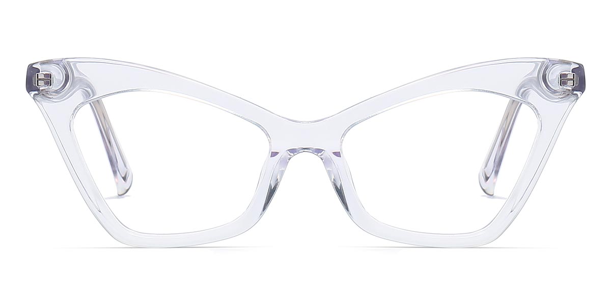 Clear - Cat eye Glasses - Awa
