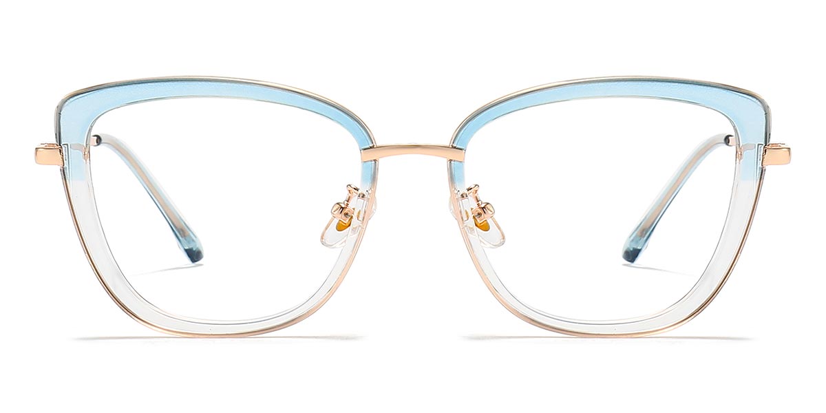 Light Blue - Oval Glasses - Kassi