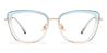 Gradient Light Blue Kassi - Oval Glasses