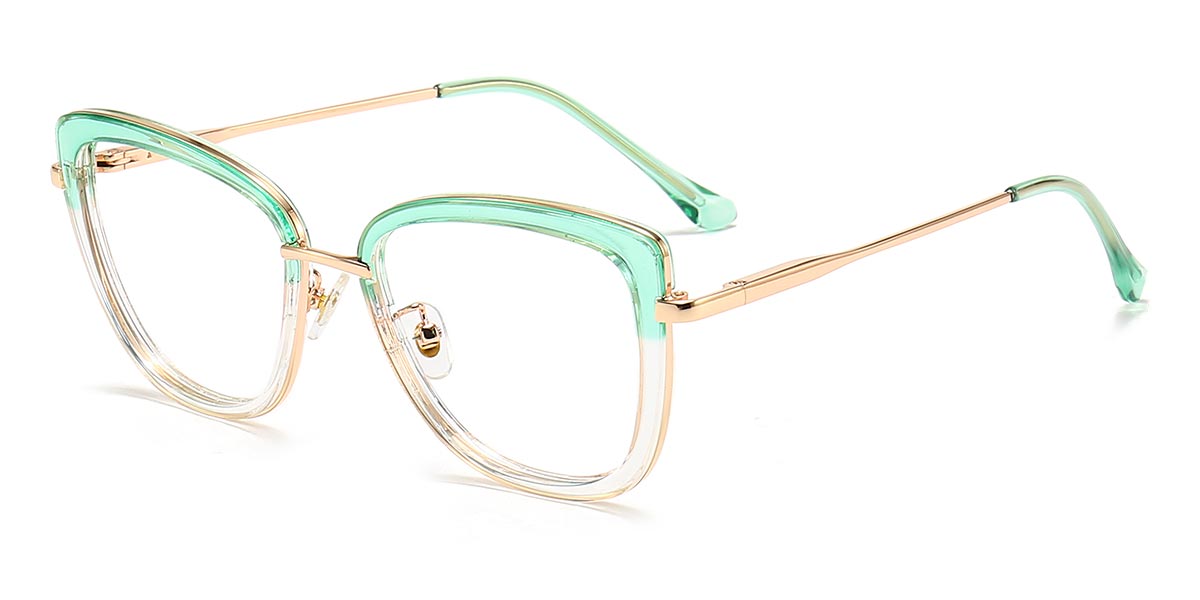 Green - Oval Glasses - Kassi