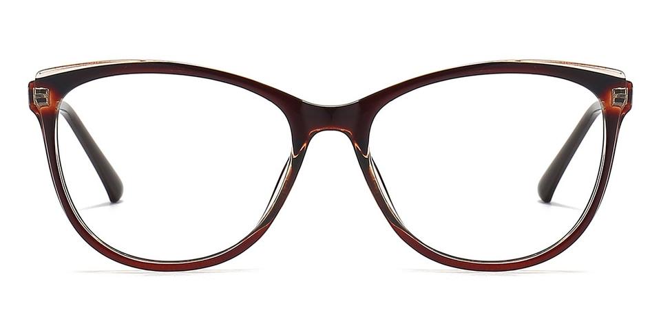 Deep Brown Kasu - Oval Glasses