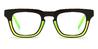 Black Green Nyle - Square Glasses
