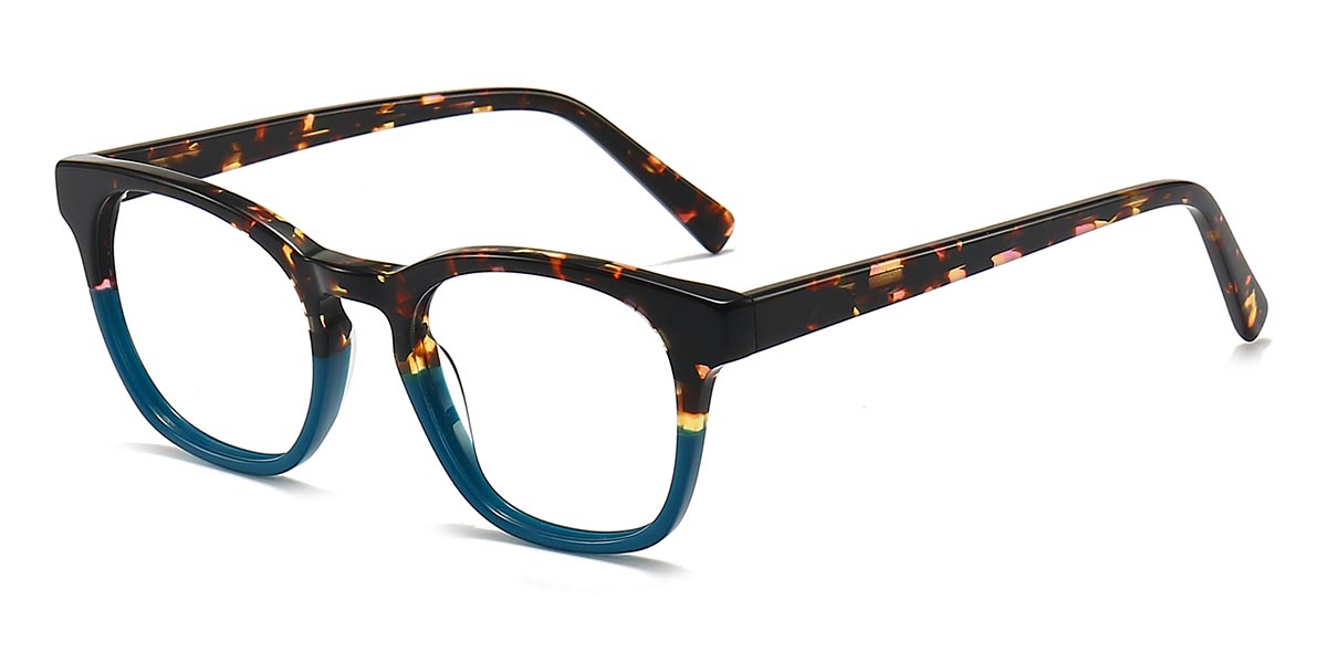 Tortoiseshell Blue - Square Glasses - Noree