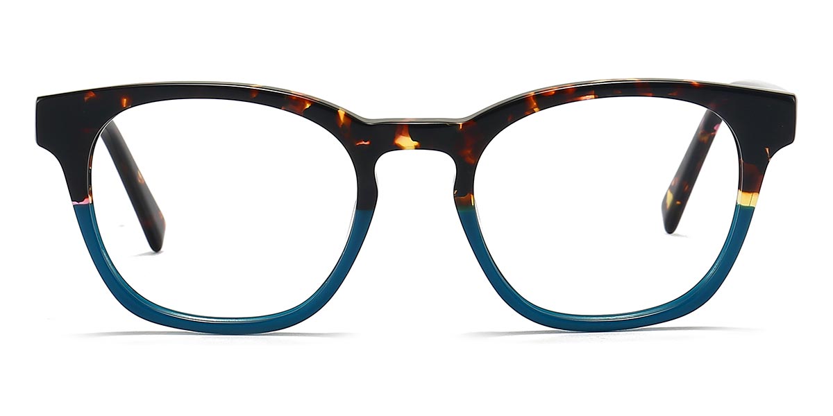Tortoiseshell Blue - Square Glasses - Noree