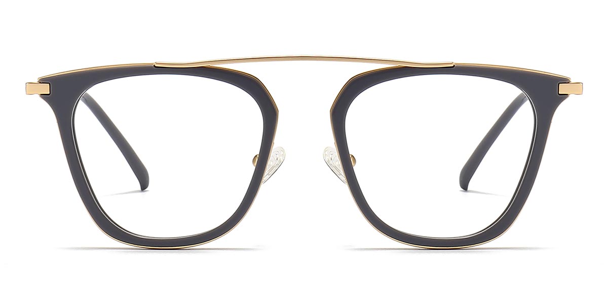 Grey - Square Glasses - Baran