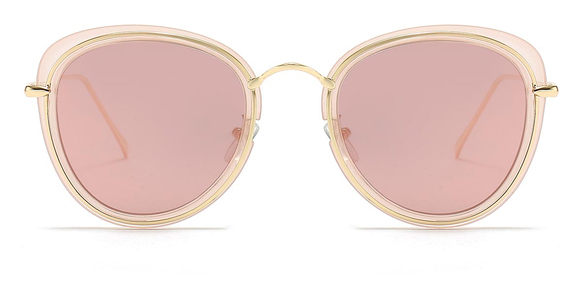 Pink Pink Mirror - Oval Sunglasses - Katelya