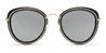 Black Silver Mirror Katelya - Oval Sunglasses