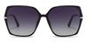 Black Gradual Grey Lany - Square Sunglasses