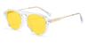 Clear Yellow Lanta - Oval Sunglasses