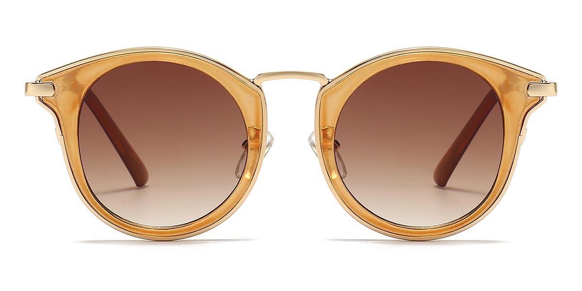 Tawny Gradual Brown Kohn - Round Sunglasses