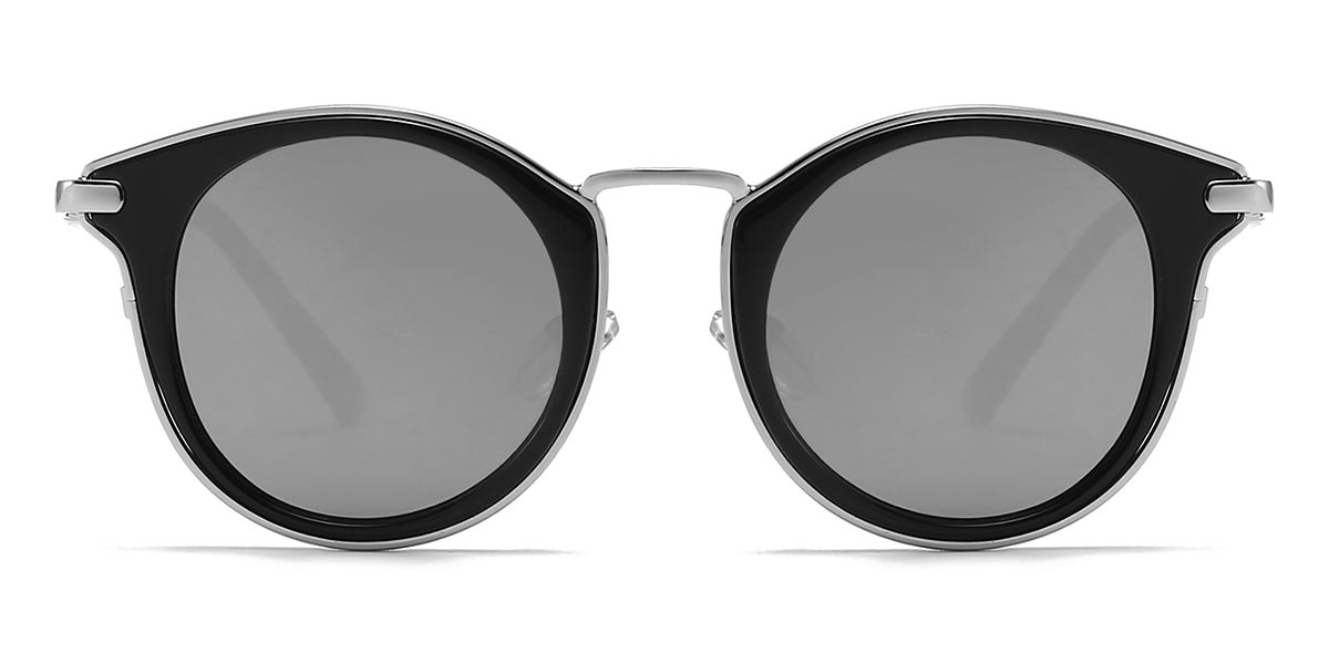 Silver Grey - Round Sunglasses - Kohn