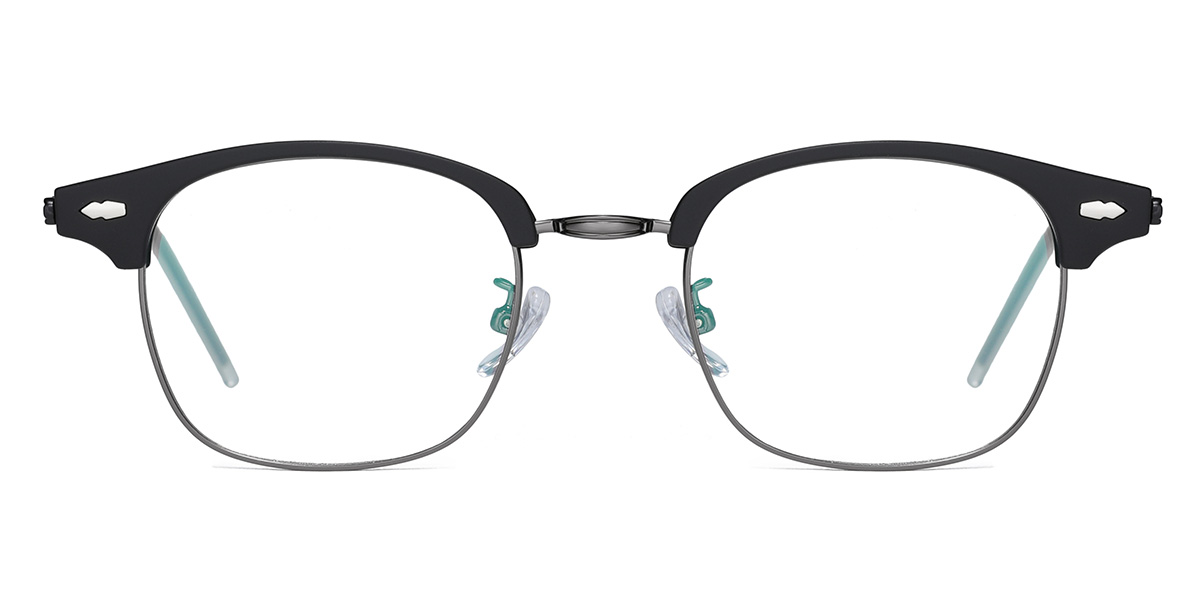 Black Silver - Square Glasses - Cana