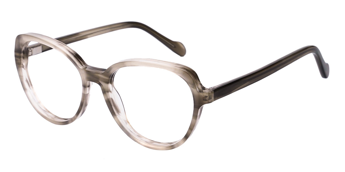 Grey - Oval Glasses - Casi